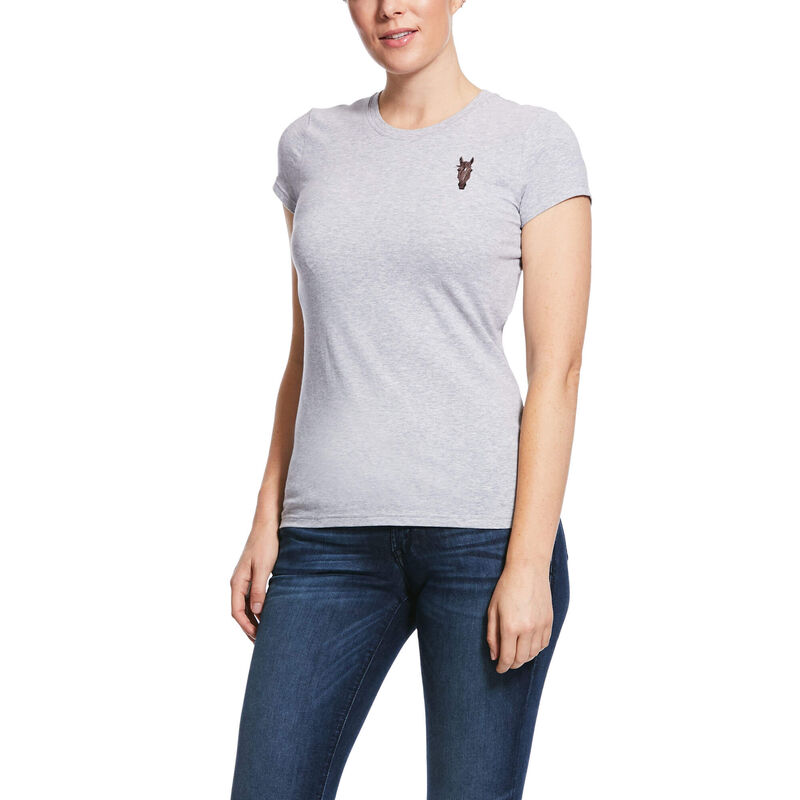 Ariat Embroidered - T Shirts Grijs Dames - 10788-361